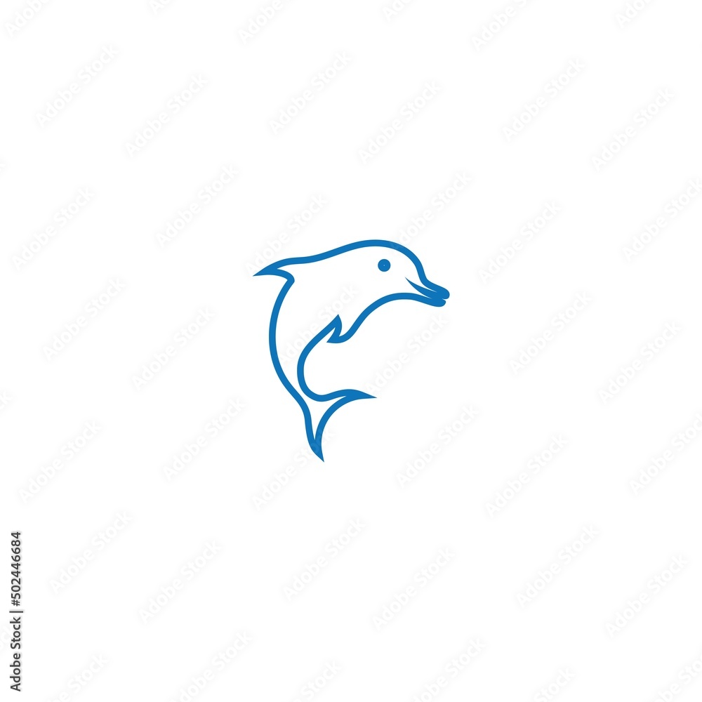 Fototapeta premium dolphin icon logo design vector