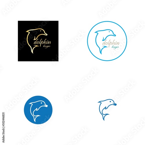 Fototapeta Naklejka Na Ścianę i Meble -  dolphin icon logo design vector