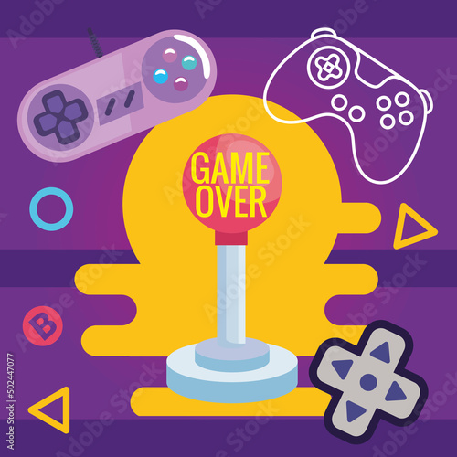 game over lettering in joystick