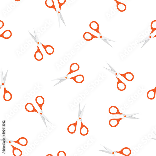seamless pattern with scissors in cartoon style