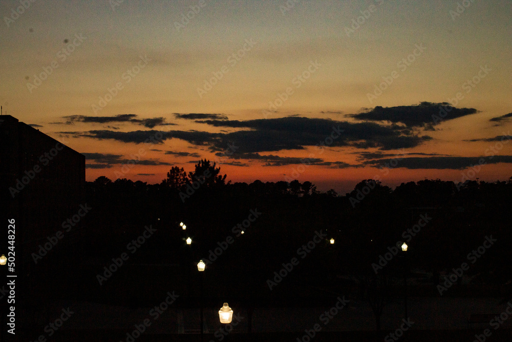 Sunset with Lights 2