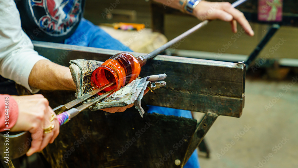 Fototapeta premium Glassblowing class