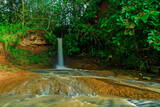 Landscape waterfall on the tropical forest in the morning