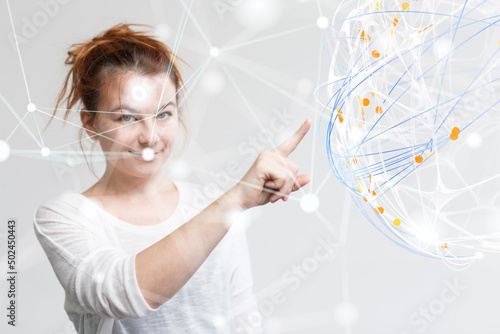 Global network. Blockchain....