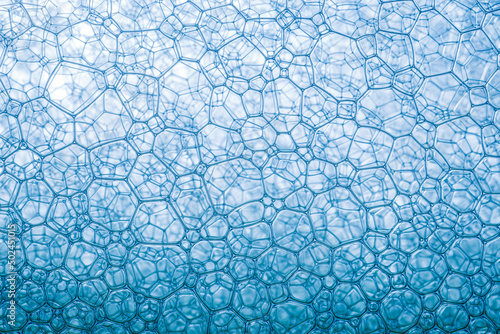 Macro bubble,Macro close up of soap bubbles look like scienctific image of cell and cell membrane photo