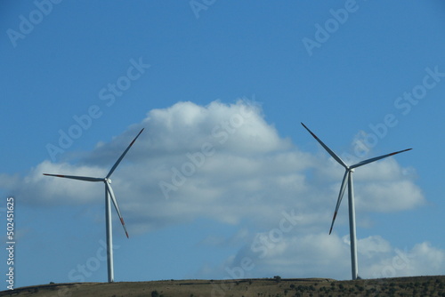 wind turbine in the wind