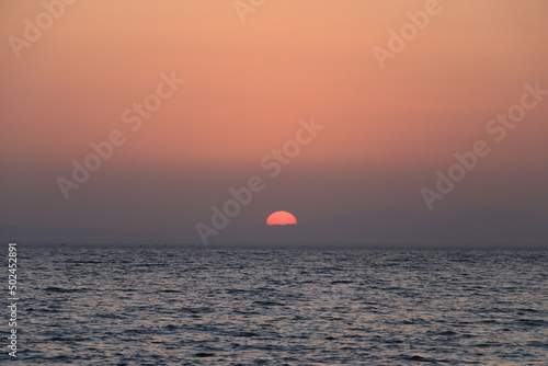 sunset and sea