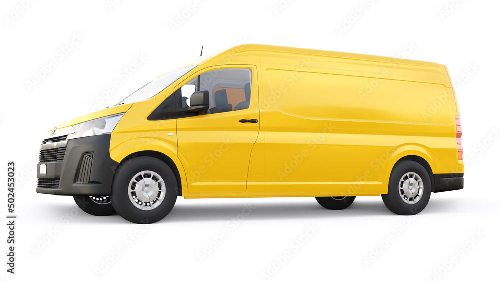Tokyo, Japan. April 12, 2022: Toyota Hiace. Yellow commercial van for ...
