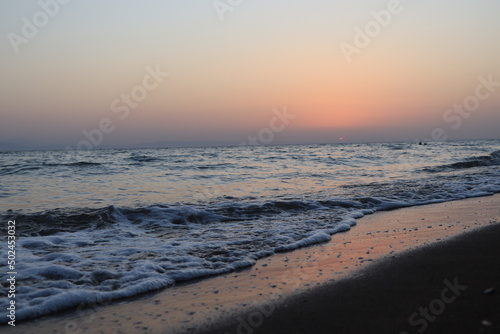 sunset on the beach