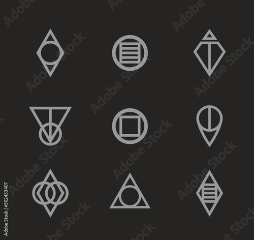 Thief Shadowmarks in Flat Style Vector Illustration