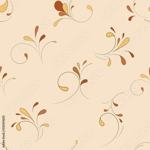 Seamless vector pattern with floral elements in soft colors. Use for vintage invitations, greeting cards, posters, for your design wallpapers, pattern fills, web page backgrounds, textiles.
