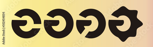 Cuatro monogramas negros