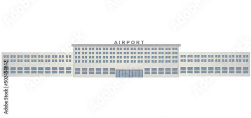 Airport building terminal. vector illustration