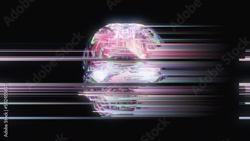 Digital stripes bad signal broadcasting fail innovation human brain neural networks motion design