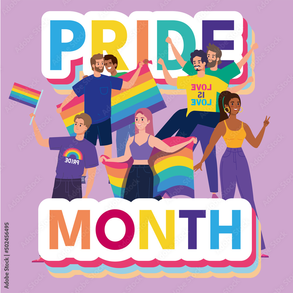 pride mont lettering with people pride mont lettering with people