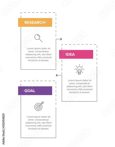 Vertical infographic design with icons and 3 options or steps. Thin line. Infographics business concept. Can be used for info graphics, flow charts, presentations, mobile web sites, printed materials.