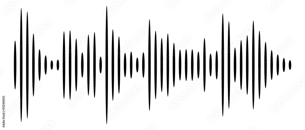 Sound wave. Black music track. Stereo signal form, digital equalizer  waveform, tune beat, abstract voice vibration record, single audio graphic  element isolated vector illustration Stock Vector | Adobe Stock