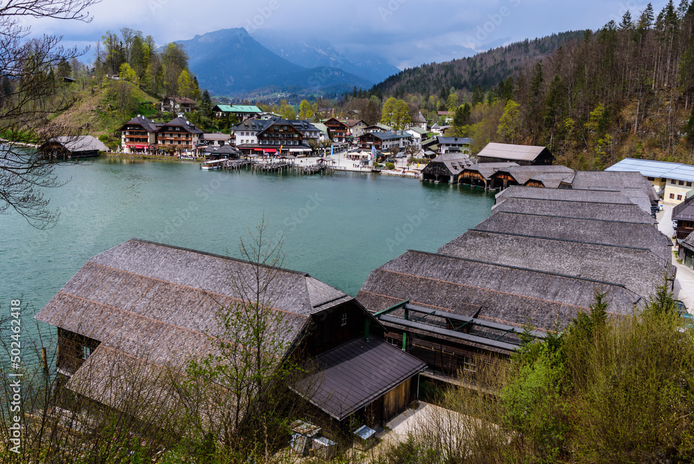 Bootshäuser am Königssee, Oberbayern