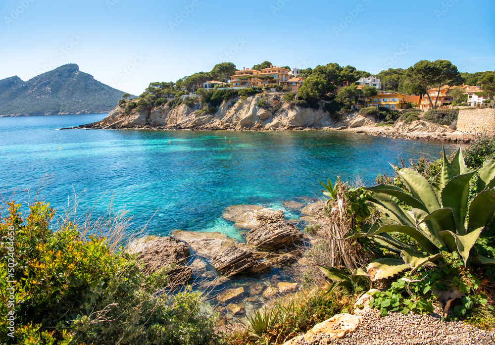 Mallorca, Cala S'Algar. Sea and mountain view
