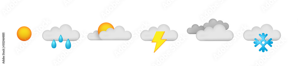 Weather forecast icons set. Vector clipart isolated on transparent background. Weather forecast icons set. Vector clipart isolated on transparent background.