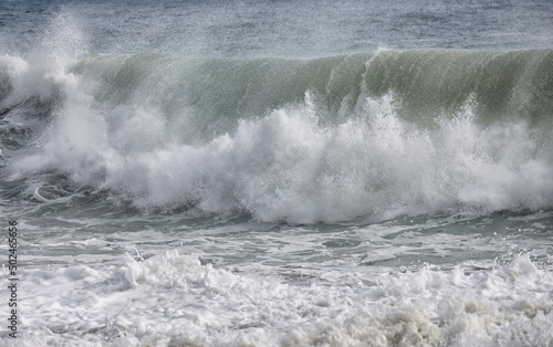 Fototapeta Naklejka Na Ścianę i Meble -  Big waves beaking on the shore