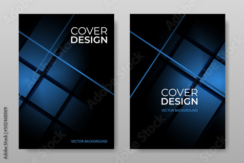 Vector cover design. Business brochure in A4 size flyer design. Vertical orientation abstract modern front page of A4 format. Cover mockups design templates. Vector illustration