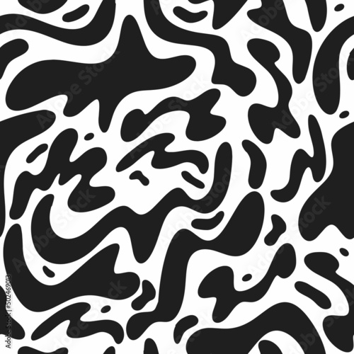 Seamless patterns. Abstract shapes randomly spaced .Vector illustration