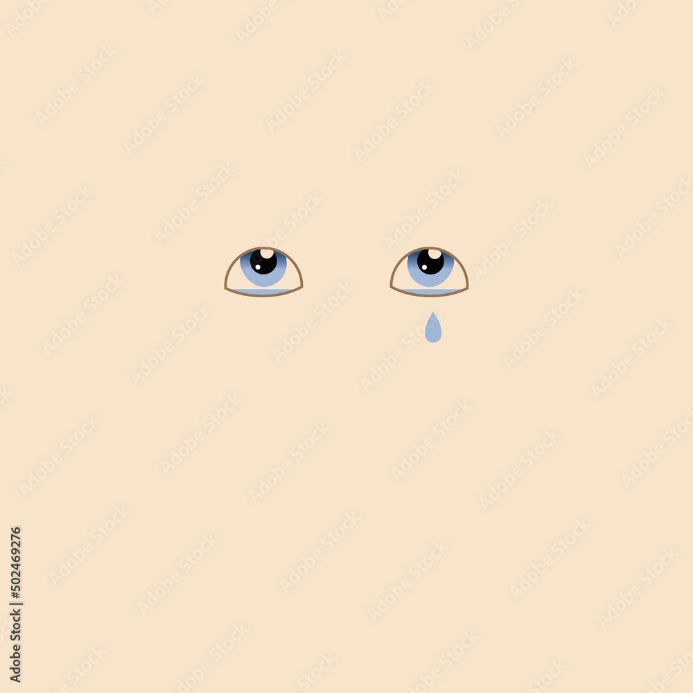 Eyes with tears, suffering person. Concept illustration. Deep soul pain Eyes with tears, suffering person. Concept illustration. Deep soul pain