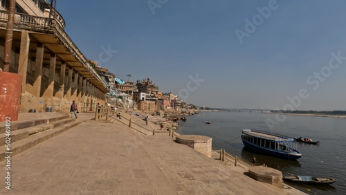 Varanasi, Banaras, Benaras, Kashi all the four names represent the same city in Uttar Pradesh, India. It it one of the holy city for Hindus. photo