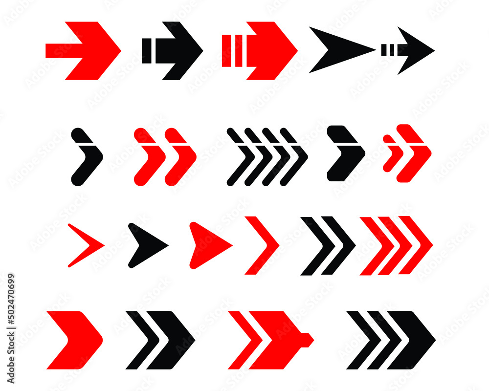 set of arrows icons and designs set of arrows icons and designs