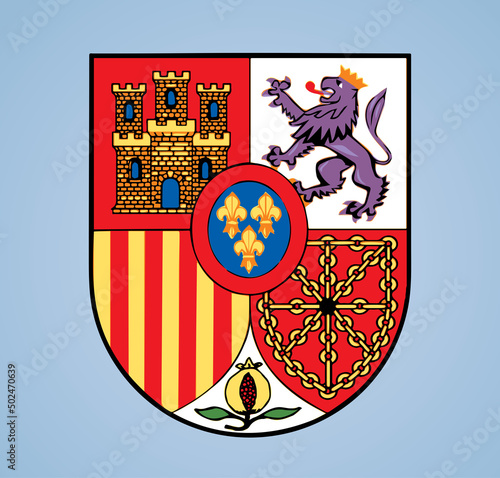 Symbol from flag of Spain. Vector drawing icon