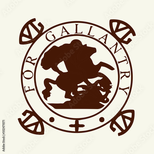 Symbol from the Flag of Malta. Vector drawing sign