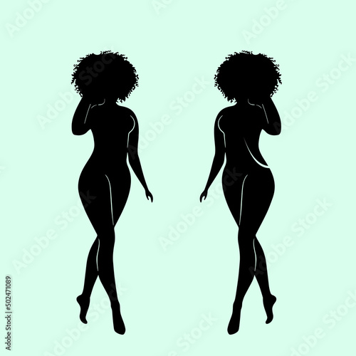 silhouette of a sexy girl  photo