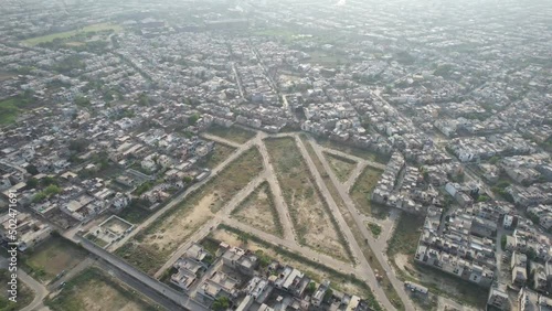 DHA Phase 6 Defence Housing Society Near Lahore Airport Pakistan, Aerial View, Drone's Footage photo