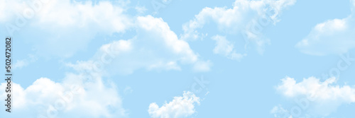 white clouds in the blue sky seamless pattern wallpaper design 