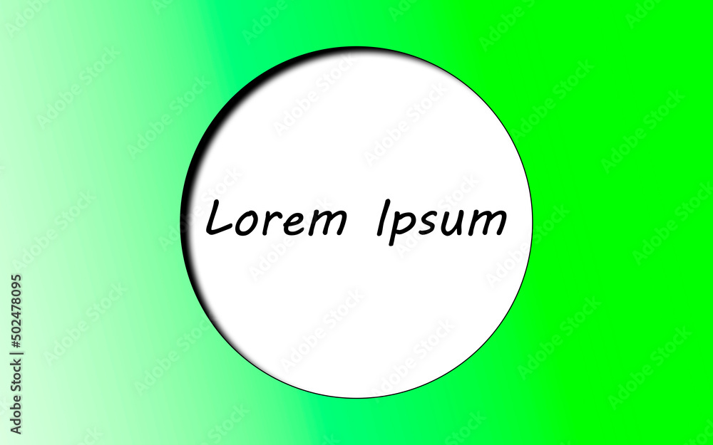 green and white design with space for Lauren Ipsum lettering
High Quality
