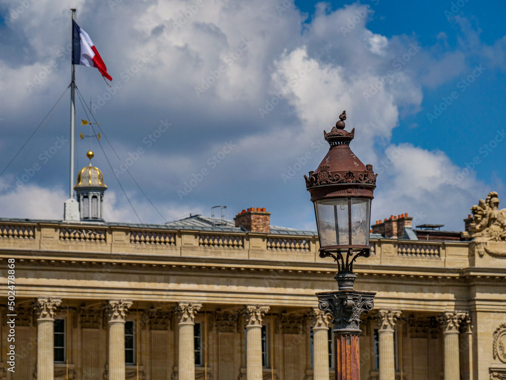 Obraz premium flag and lamp post 