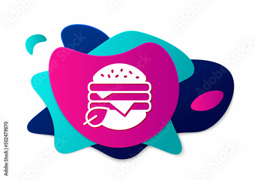 Color Vegan food diet icon isolated on white background. Organic, bio, eco symbol. Vegan, no meat, lactose free, healthy, fresh and nonviolent food. Abstract banner with liquid shapes. Vector