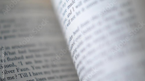 Flicking quickly through book pages