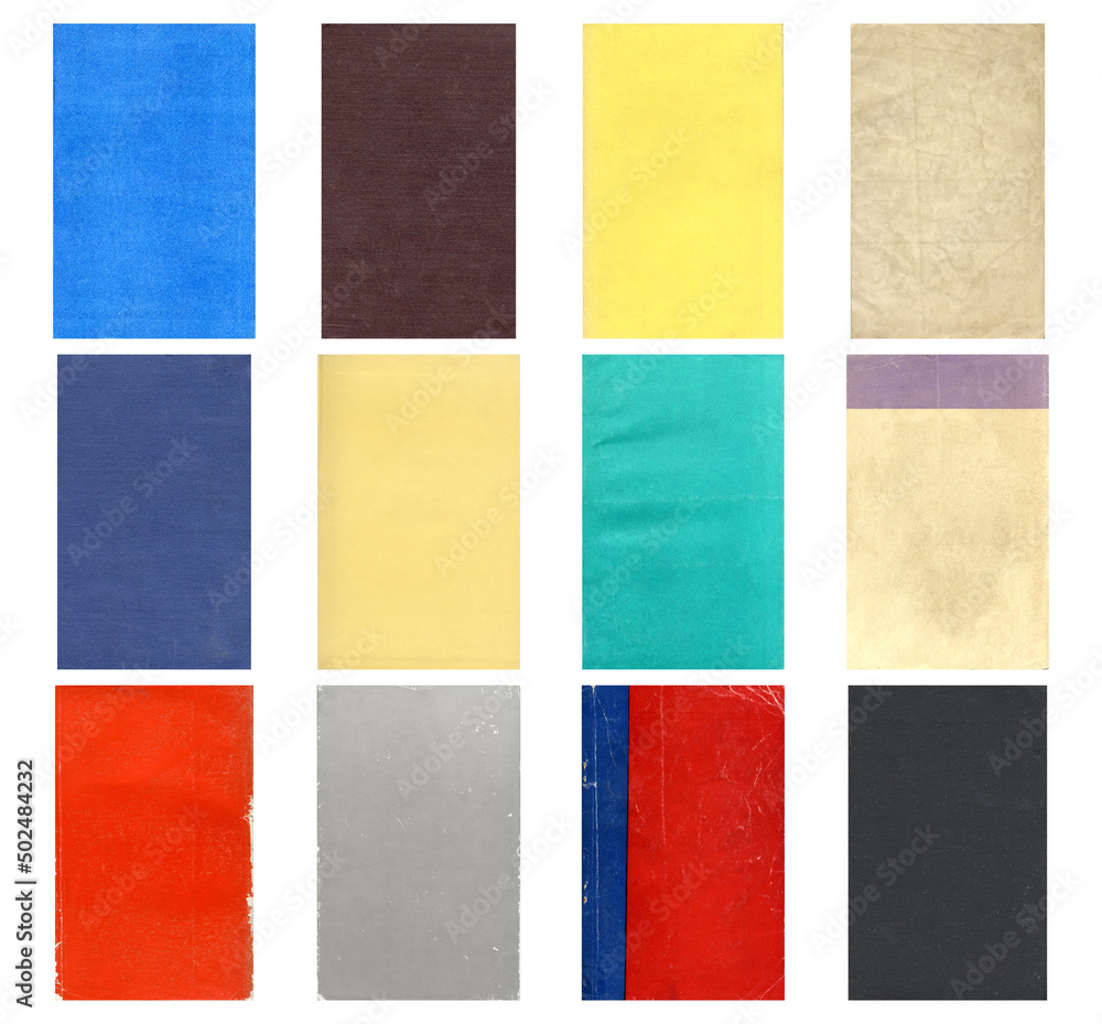 Old paper textures set. Blank retro pages and old book covers with rough faded surface. Perfect for background and vintage style design. Empty place for text. Old paper textures set. Blank retro pages and old book covers with rough faded surface. Perfect for background and vintage style design. Empty place for text.