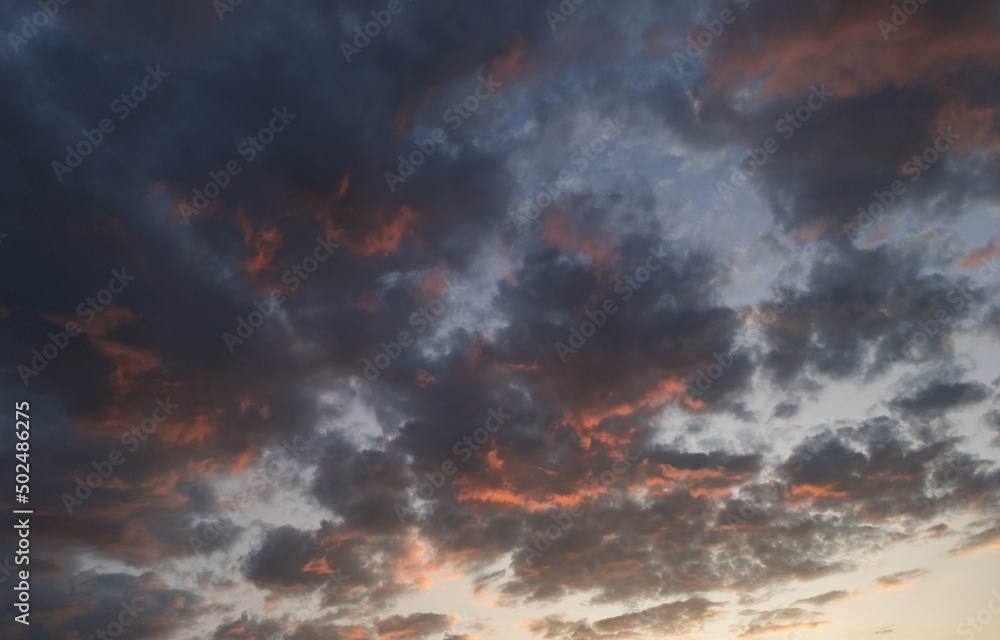 Fototapeta premium sky with clouds at dusk