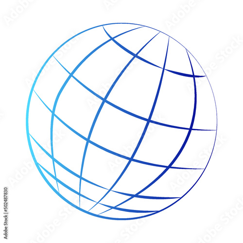 Globe logo icon isolated on white background