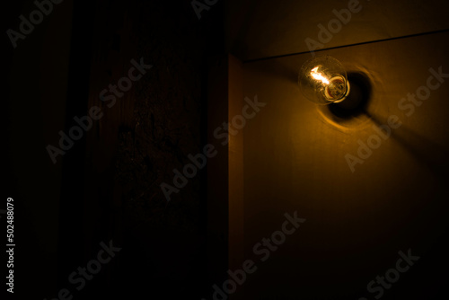 lightbulb in darkness