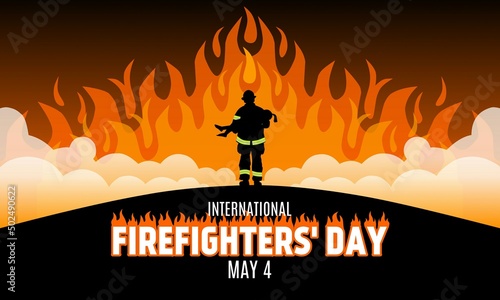International Firefighters day vector illustration. Suitable for Poster, Banners, campaign and greeting card. 