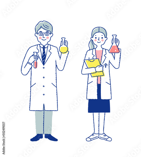 科学者の男女
