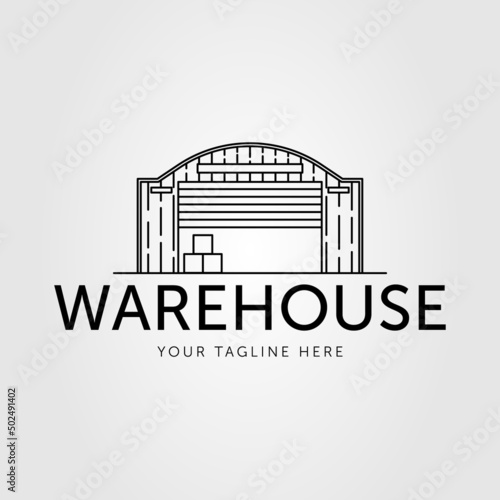 store warehouse or storehouse or stockroom logo vector illustration design