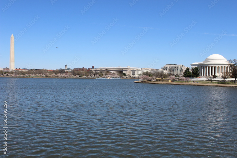 Sunny Washington Monument Jefferson Memorial West Potomac Park