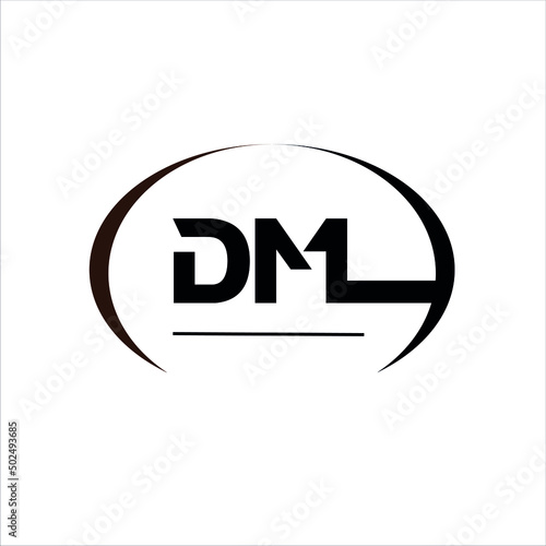 dm logo design, dm vector logo, dm icon design.