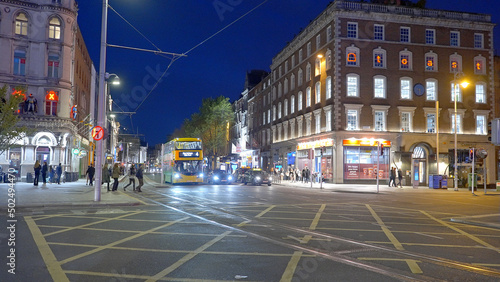 Photography O Connell Bridge in Dublin by night - travel photography - Ireland travel photog