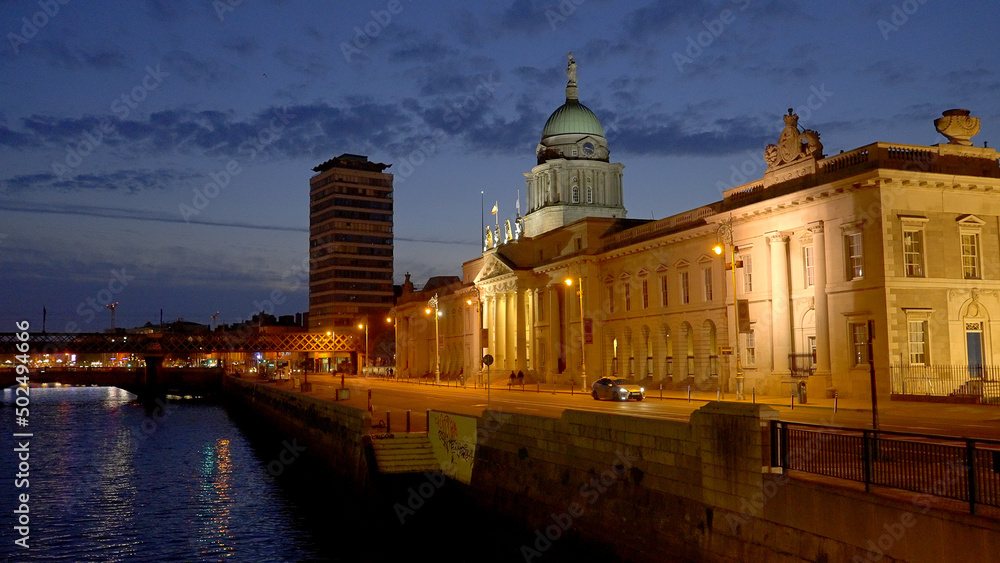 Custom House Dublin at night - Ireland travel photography
